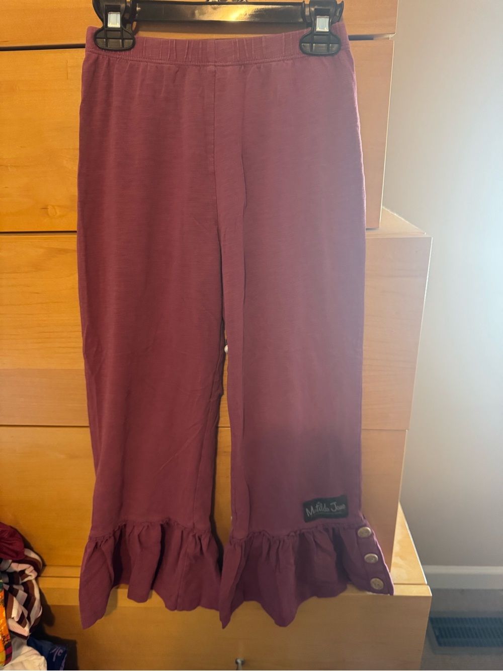 Girls size 8 Matilda Jane Rose Ruffle Hem Pants -